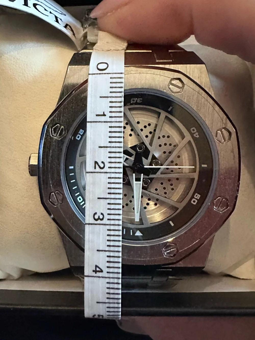 Invicta Speedway Rim 42mm Mechanical Skeleton Watch Stainless Steel NWT 69487